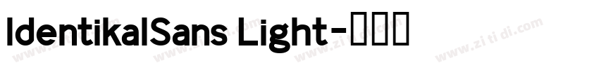 IdentikalSans Light字体转换